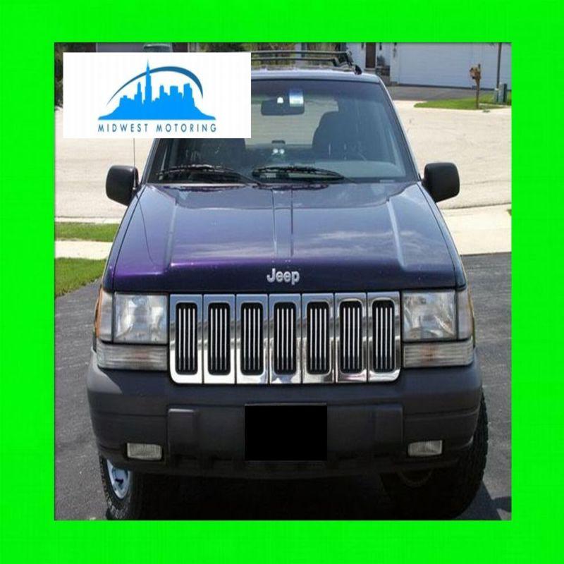 1993-1998 jeep grand cherokee chrome trim for grill grille 5yr warranty