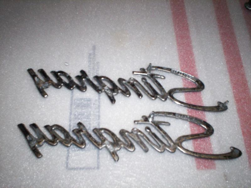 CORVETTE EMBLEMS STINGRAY - A PAIR - CHROME AND PAINT DRIVER QUALITY -NOT BAD, US $35.00, image 2