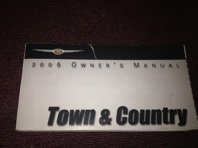 2006 06 chrysler town and & country owners manual  free shipping!!!