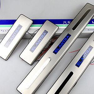 New led stainless door sill scuff plate for hyundai elantra 2011 2012 2013