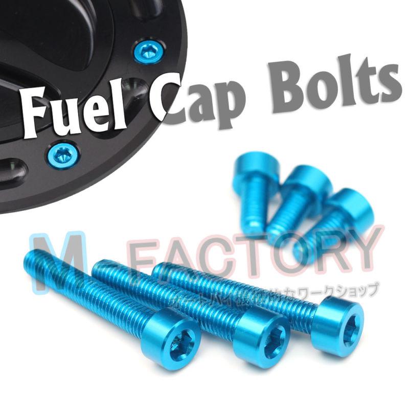 Blue aluminum cnc fuel cap bolts ktm super duke 990 r adventure 950 s 990 s