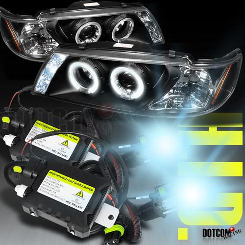 Sell 9599 SENTRA JDM BLACK LED HALO PROJECTOR HEADLIGHTS+H3 XENON HID