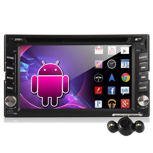 Android 4.4 6.2" hd car dvd player gps navigation bt+radio wifi rear view camera