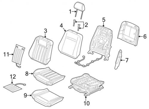 Chrysler oem dodge seat back cover 1xc53dx9aa image 3