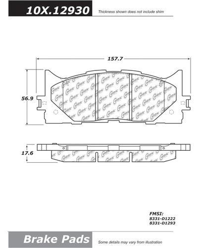 Centric 106.12930 brake pad or shoe, front