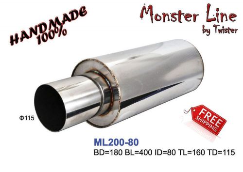 Stainless steel hand made tuning exhaust muffler