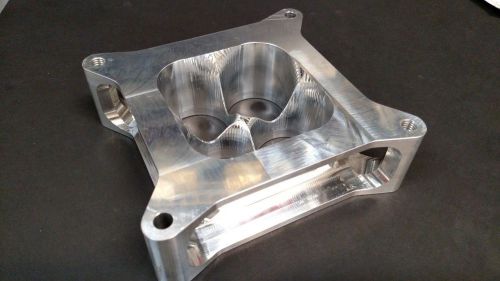 Ss4150-2alw - 2" tall lightweight aluminum super sucker carb spacer for 4150 ser