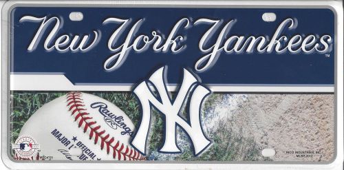 New york yankees metal license plate