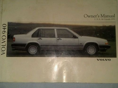 1991 volvo 940 owner's manual