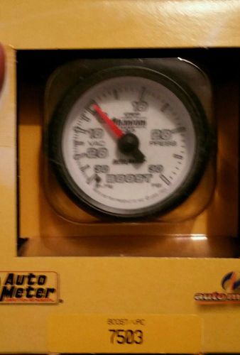 Auto meter 7503 phantom ii; mechanical boost/vacuum gauge * new *