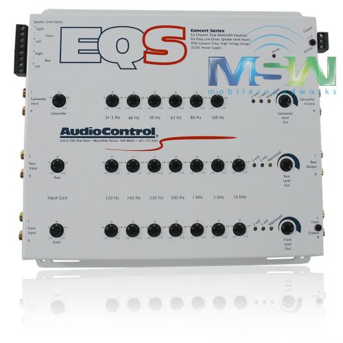 *new* audiocontrol eqs-w 6-channeltrunk mount car stereo equalizer eq  white eqs