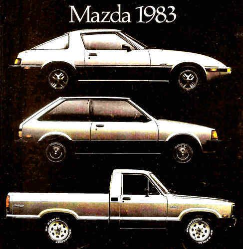 1983 mazda factory brochure -rx7-626-glc-b2000-b2200d