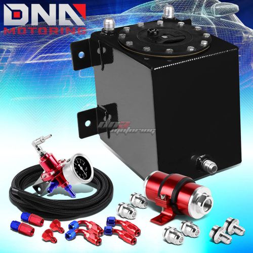 1 gallon coated fuel oil tank+line kit+pressure regulator+inline filter red