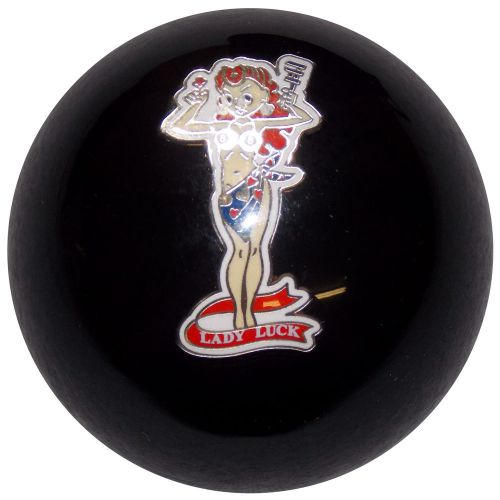 Lady luck black shift knob 3/8-24 thread u.s. made