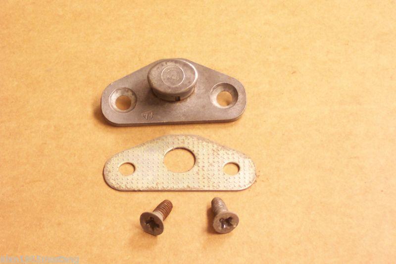 (f) oem 1967 1968 ford mustang coupe fb etc door latch striker plate dated 12-66