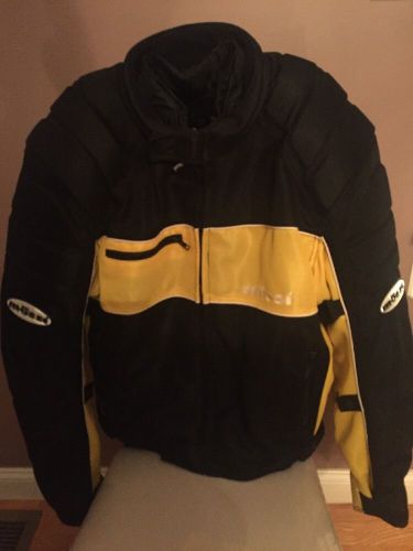 Men's large mossi sport black/yellow motorcycle jacket