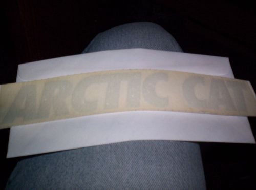 Arctic cat snowmobile silver reflective 10" x 1 1/2" truck trailer decal sticker