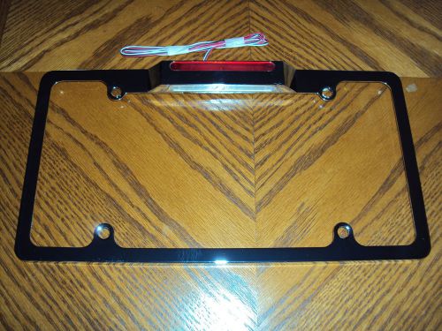 Vintage antique custom street rat rod muscle car chrome led license plate frame