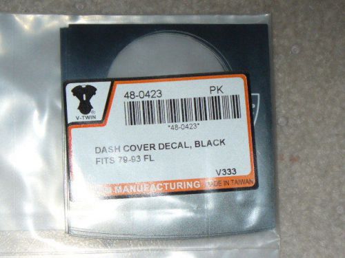 Black dash panel decal 5-pack for harley-davidsons 79-93 fl