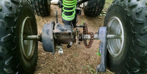 2003 kawasaki kfx80   suzuki  lt 80 rear end assembly axle   brakes hubs quad