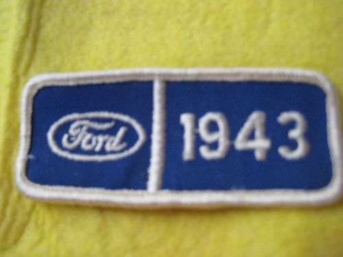 Vintage 1943 ford patch 3 1/2&#034; x 1 1/2&#034;