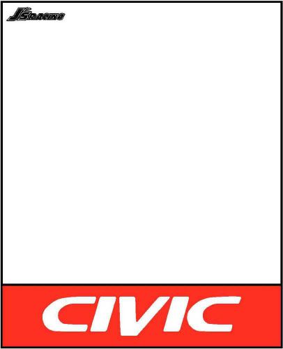 Js racing style track decal number plates red jdm honda civic ef eg ek fd fa em