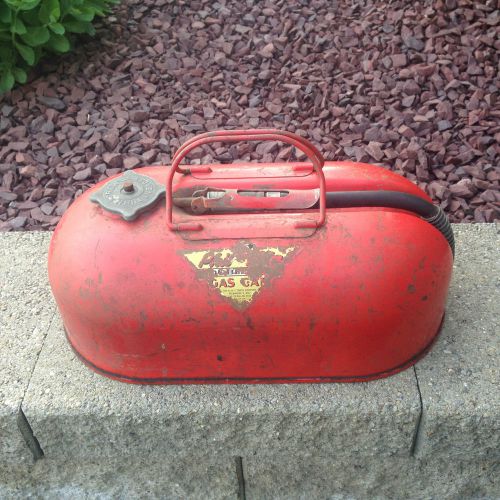 Vintage 1950's phil rite outboard motor boat low profile metal gas tank can