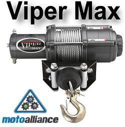 Viper max 4000lb utv winch &amp; custom mount for 2009-2014 full-size polaris ranger