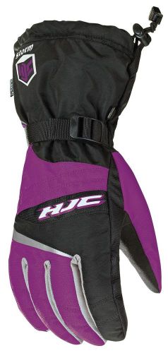 Hjc black/purple womens storm snow gloves snowmobile