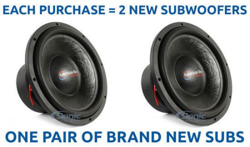 2) american bass hd15d2 3000w 15" dual 2-ohm car subwoofers car audio subs