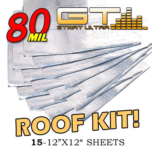 New 15qft gtmat ultra roof kit sound deadener noise deadening dampening pad kit