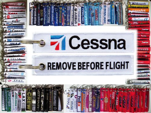 Cessna company keyring keychain tag remove before flight part for pilot owner