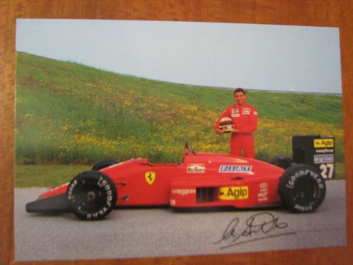 Ferrari official postcard 1987 ~ print #471/87~ michele alboreto