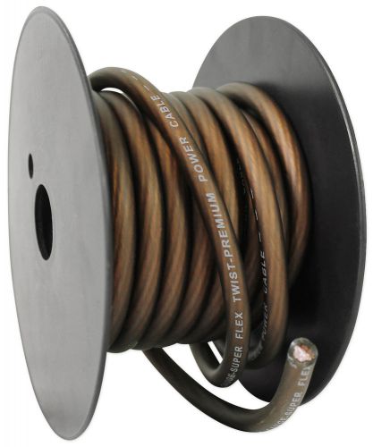 Rockville r8g20b 20' foot 8 gauge black car amp power/ground cable install wire