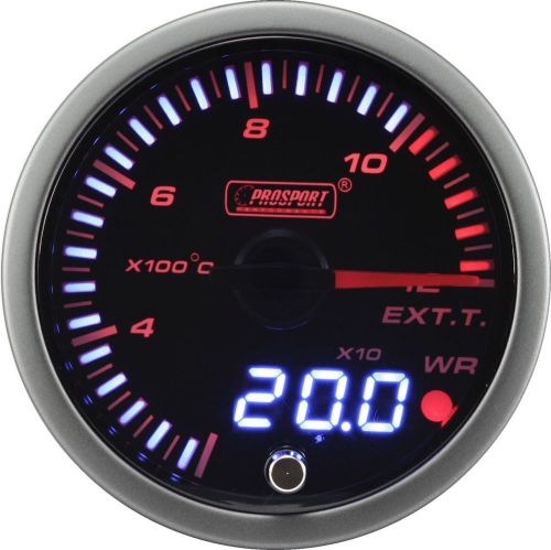 Prosport 60mm jdm series amber red &amp; white led warning egt gauge celsius