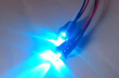 2x 12v 9v blue  dummy fake car motorcycle alarm alternating flashing  leds light