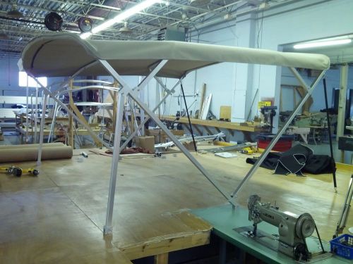 Pontoon bimini 9' long - sunbrella - 1" frame metal fittings