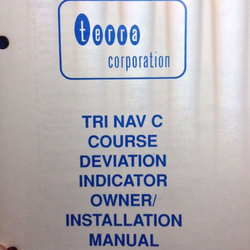 Terra tri nav-c install-operator's manual