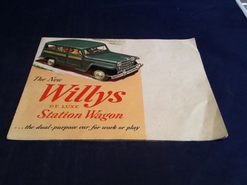 Willy&#039;s deluxe station wagon brochure sales ad original