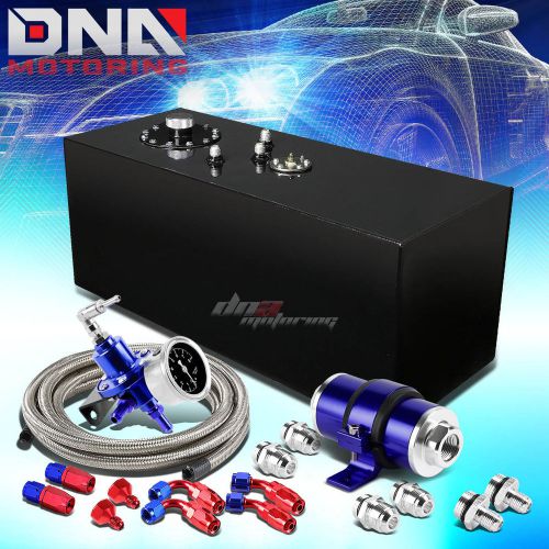 19 gallon top-feed coated fuel oil tank+cap+pressure regulator+inline filter