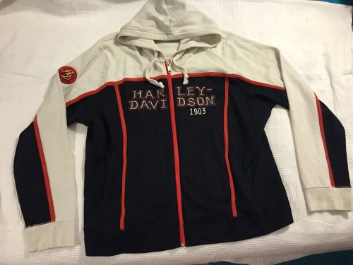 Black/white harley davidson women's hoodie - size 2w