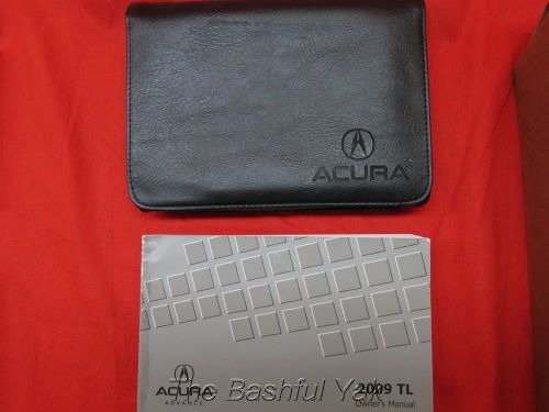 2009 acura tl owners manual with case book set