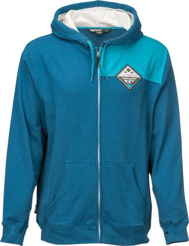 Fly racing adult patch hoodie blue hoody s-2xl