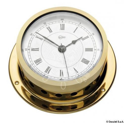 Barigo star series quartz clock boat marine with alarm golden 110mm