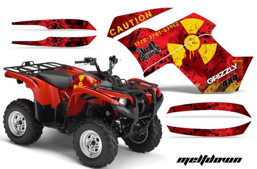 Yamaha grizzly 550/700 amr racing graphics sticker kit 07-13 atv decals meltdown