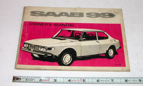 1972 saab 99 owner's manual original