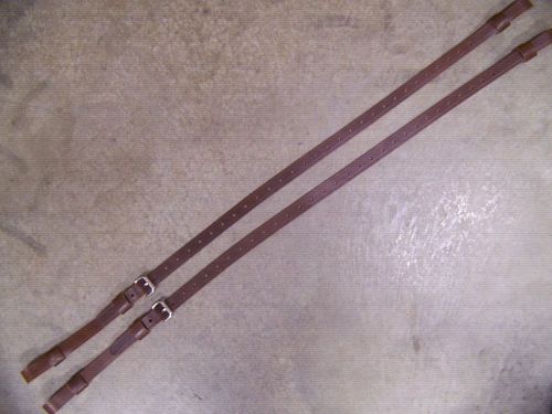 Leather luggage straps for luggage rack/carrier~~(2) set~~dark brown~~s.s.buckle
