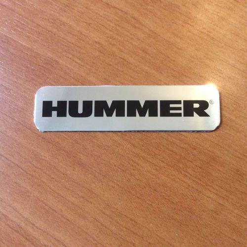 Hummer glossy aluminum sticker size 2"x0.5"(50.8x12.7 mm) thickness 0.02"