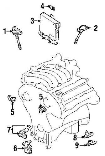 Nissan\infiniti 224484w010 genuine oem ignition coil