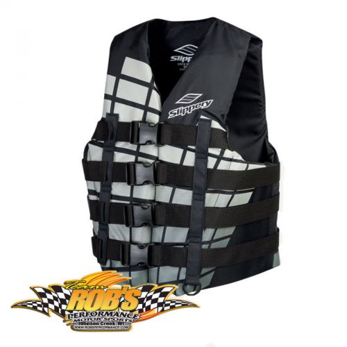 New slippery mens hydro vest pfd life jacket black small / medium 32400417
